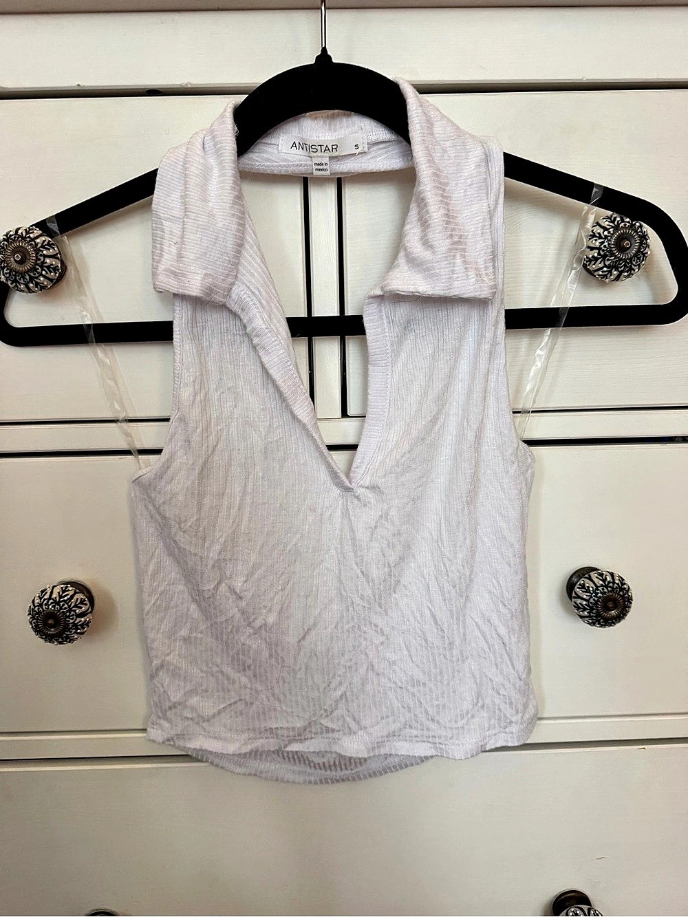 Antistar White Sleeveless Blouse Like New